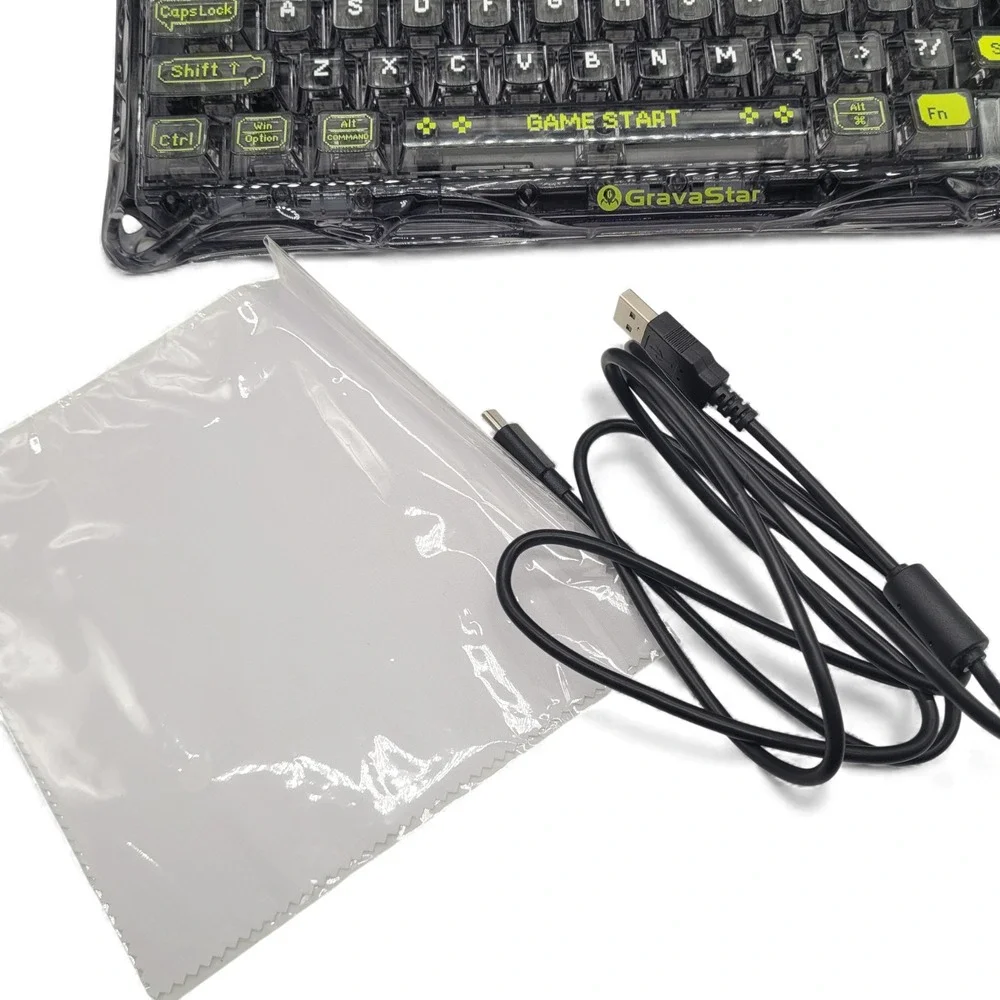 GravaStar K1 Lite Gaming Keyboard 75% RGB Tri-Mode Hot-Swap Linear‎ Switch Black